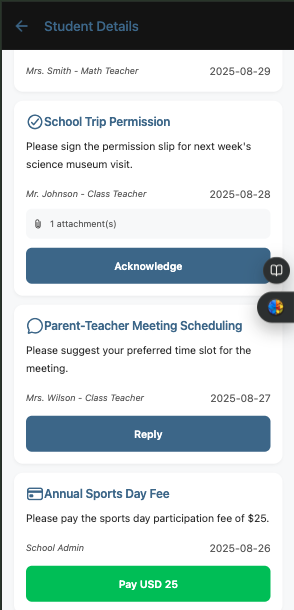 ConnectedU App Interface