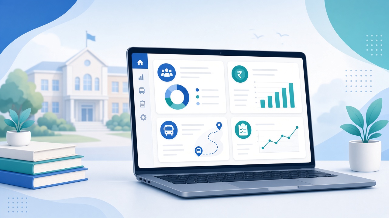 Complete school management system dashboard for Indian schools